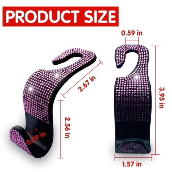 2 Bling Car Bag holders & Coasters Pink - Picture 5 of 12